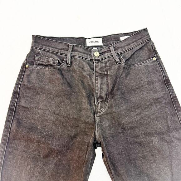 Frame Le Sylvie Slender Straight Tonal Stripe Denim Jeans Size 27 - Picture 4 of 8